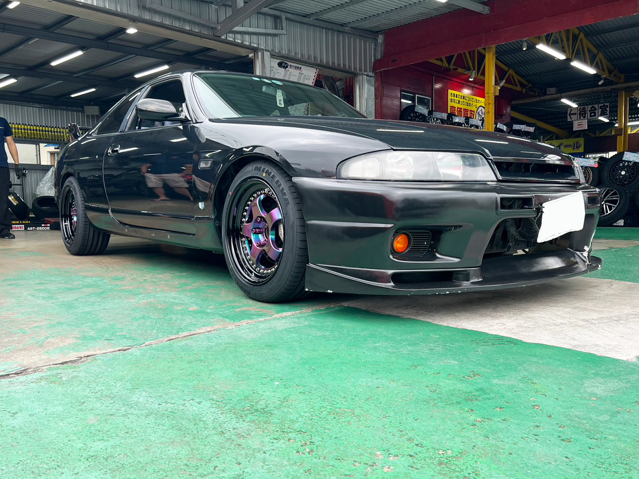 日産 R33 スカイライン GTS-T ホイール　MEISTER S1 17×9J　MINERVA 245/45R17