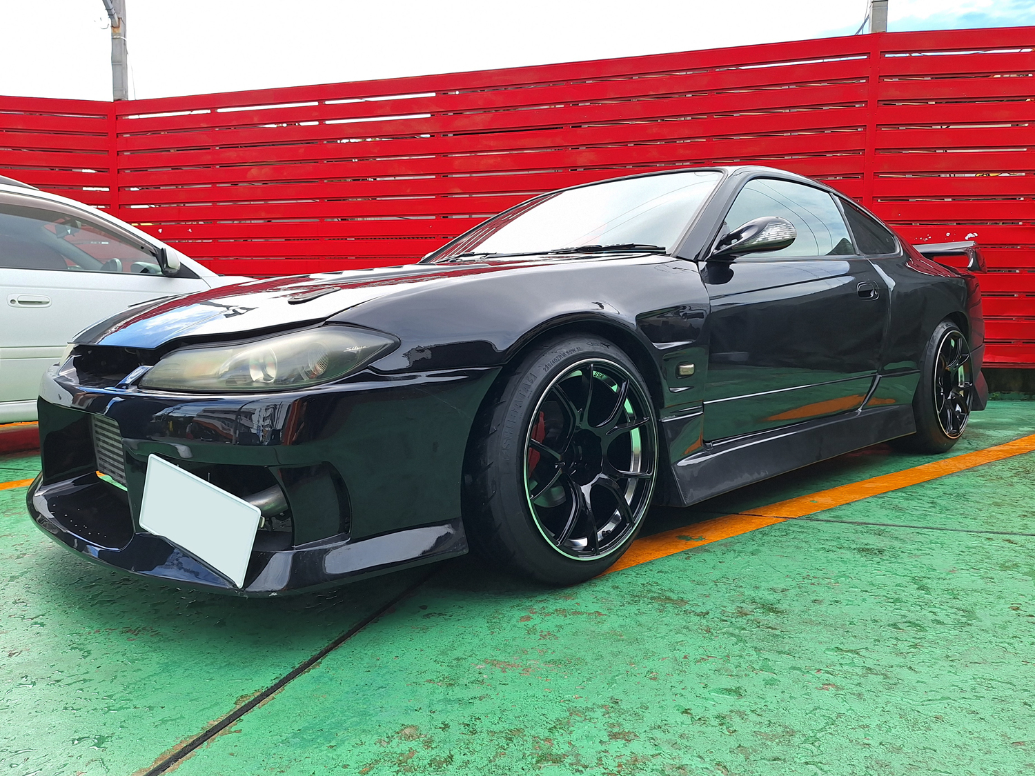 日産 S15 シルビア　SSR GTX02 18×10.5J　SHIBA TIRE 225/40R18